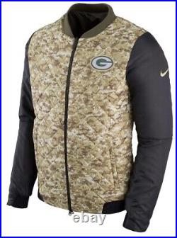 AUTHENTIC Nike Green Bay Packers Mens Salute to Service Reversible Bomber Jacket