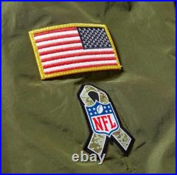 AUTHENTIC Nike Green Bay Packers Mens Salute to Service Reversible Bomber Jacket