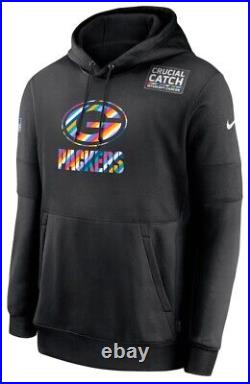 AUTHENTIC Nike Green Bay Packers NFL Crucial Catch Club Pullover Sideline Hoodie