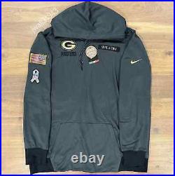 AUTHENTIC Nike Green Bay Packers Salute to Service Club Pullover Sideline Hoodie
