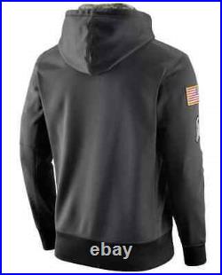 AUTHENTIC Nike Green Bay Packers Salute to Service Club Pullover Sideline Hoodie