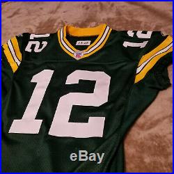 Aaron Rodgers #12 Rookie 2005 Tagged Jersey Green Bay Packers Game Cut Worn Used