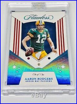 Aaron Rodgers 1/1 2018 Flawless One Of One Diamond Ruby Sapphire Non Auto
