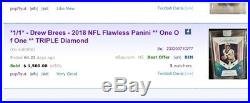 Aaron Rodgers 1/1 2018 Flawless One Of One Diamond Ruby Sapphire Non Auto