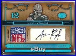 Aaron Rodgers 1/1 Auto Game Used Jersey SHIELD Packers 2006 National Treasures