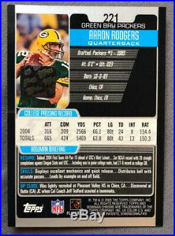 Aaron Rodgers 2005 Bowman Chrome Rookie Auto Autograph RC 003/199 Sharp