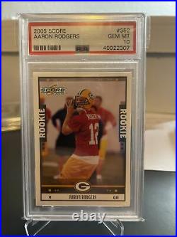 Aaron Rodgers 2005 Score Rookie Card RC PSA 10 Gem Mt Green Bay Packers