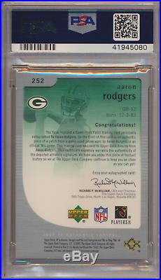 Aaron Rodgers 2005 Sp Authentic Rookie Patch Auto Rc 46/99 Psa 9 Packers