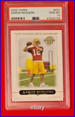 Aaron Rodgers 2005 TOPPS Rookie RC PSA 10 GEM Packers