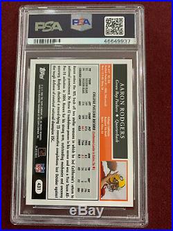 Aaron Rodgers 2005 Topps Black Rookie Card RC PSA 9 Mint Packers Rare