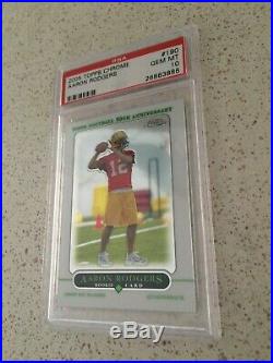 Aaron Rodgers 2005 Topps Chrome RC PSA Gem Mint 10! Packers