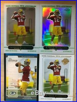 Aaron Rodgers 2005 Topps Chrome Refractor Rookie LOT Bowman First Edition