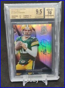 Aaron Rodgers 2013 Spectra Auto 02/25 On Card BGS 9.5/10 Signatures