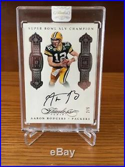 Aaron Rodgers 2016 Panini Flawless Victors /5 Black Ink on Card Auto Packers