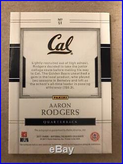 Aaron Rodgers 2017 National Treasures Black & White Autograph Auto /5 SP