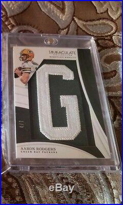 Aaron Rodgers 2018 Immaculate Nameplate G 4/7 Packers