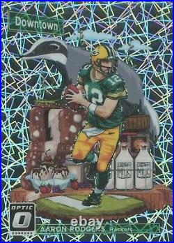 Aaron Rodgers 2018 Panini Donruss Optic Holo-Foil Downtown Prizm Insert PACKERS