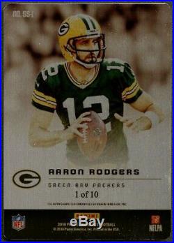 Aaron Rodgers 2018 Panini Elements Silver Parallel Auto Autograph #1/10 Rare