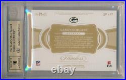 Aaron Rodgers 2018 Panini Flawless Gold Auto 3 Color Patch #03/10 Bgs 9.5 Gem 10