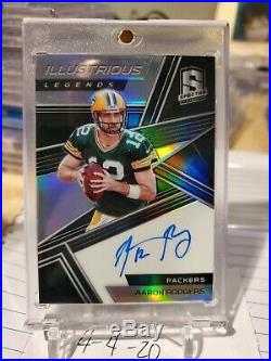 Aaron Rodgers 2018 Spectra Illustrious Legends Silver On Card Auto /25 Packers