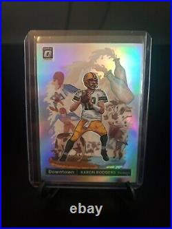 Aaron Rodgers 2020 Optic Downtown Holo Prizm SP. Packers LL