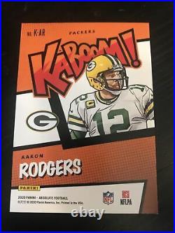 Aaron Rodgers 2020 Panini Absolute Kaboom Insert #K-AR GB Packers SSP