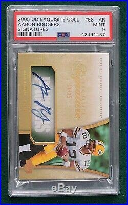 Aaron Rodgers AUTO rookie card RARE #d /35 2005 Exquisite Packers autograph RC