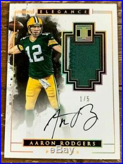 Aaron Rodgers Auto 2016 Impeccable Jersey Autograph 1/5 ONLY 5 EXIST Packers QB