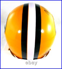 Aaron Rodgers / Autographed Green Bay Packers Logo Riddell Mini Helmet / COA