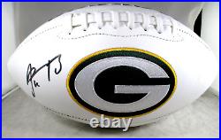 Aaron Rodgers / Autographed Green Bay Packers White Panel Football / Steiner