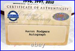 Aaron Rodgers / Autographed Green Bay Packers White Panel Football / Steiner