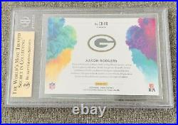 Aaron Rodgers BGS 9.5 Quad 2019 Panini Prizm Color Blast #3 Green Bay Packers