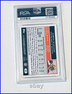Aaron Rodgers Black RC 2005 Topps #431 PSA 9 Green Bay Packers Rookie