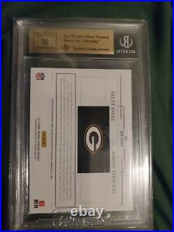 Aaron Rodgers Brett Favre 2017 National Treasures Dual Auto 4/10 BGS 9.5 with 10