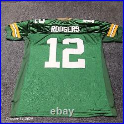 Aaron Rodgers Green Bay Packers #12 Sewn Stitched Jersey Adult 52