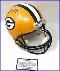 Aaron Rodgers Green Bay Packers Signed Autograph Full Size Helmet Steiner Sports