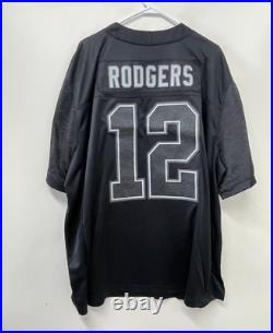 Aaron Rodgers Nike Mens 3XL Green Bay Packers RFLCTV Limited Jersey Black NWT