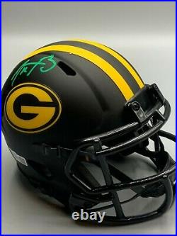 Aaron Rodgers, Packers MVP Signed Riddell ECLIPSE Mini Helmet With Fanatics COA