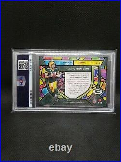 Aaron Rodgers Panini NFL Prizm Stained Glass 2020 PSA 10 Mint GEM Rare 53734636