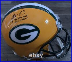 Aaron Rodgers Signed Authentic Green Bay Packers VSR4 Helmet With Inscriptions