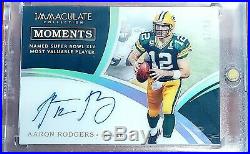 Aaron Rodgers auto autograph 2018 Immaculate Super Bowl 7/10 Green Bay Packers