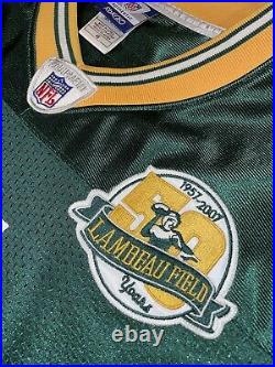 Adult 48 Brett Favre 2007 Patch Lambeau Green Bay Packers Authentic Jersey Pro