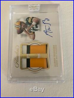 Arron Rogers 2018 Panini Flawless 3 Color Patch On Card Auto Numbered 05/15