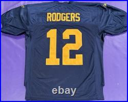 Authentic Aaron Rodgers #12 Green Bay Packers 1929 Throwback Reebok Jersey 46