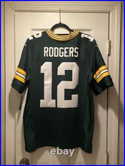 Authentic Aaron Rodgers Green Bay Packers 100th Nike Elite Jersey Mens S G1N