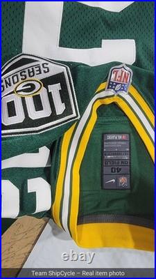 Authentic Aaron Rodgers Green Bay Packers 100th Nike Elite Jersey Mens S G1N