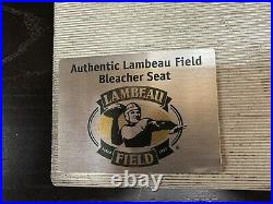 Authentic Lambeau Field Bleacher Game Used Stadium Seat Green Bay Packers #20