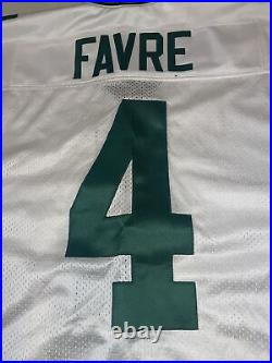 Authentic Nike White Brett Favre Green Bay Packers jersey mens 44 Clean Sewn 90s