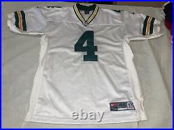 Authentic Nike White Brett Favre Green Bay Packers jersey mens 44 Clean Sewn 90s