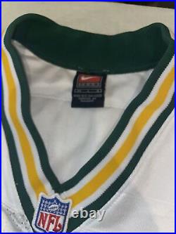 Authentic Nike White Brett Favre Green Bay Packers jersey mens 44 Clean Sewn 90s